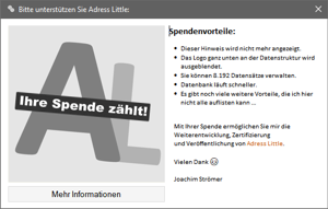 Spendenhinweis